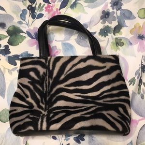 Vintage Amanda Smith zebra print bag